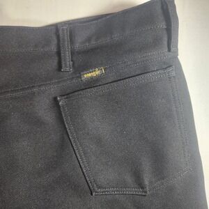 Wrangler 82BK Cowboy Cut Rigid Twill Work Pants Mens 42x30 Black Straight Leg